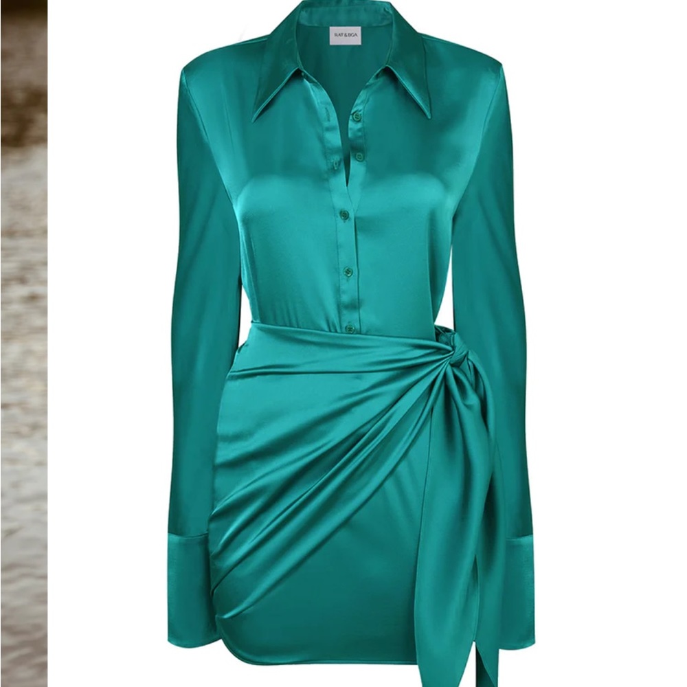 Green teal Rat &Boa dress new with tags sz small fits 4-6